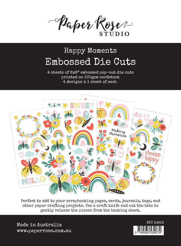 Happy Moments Embossed Die Cuts 34923