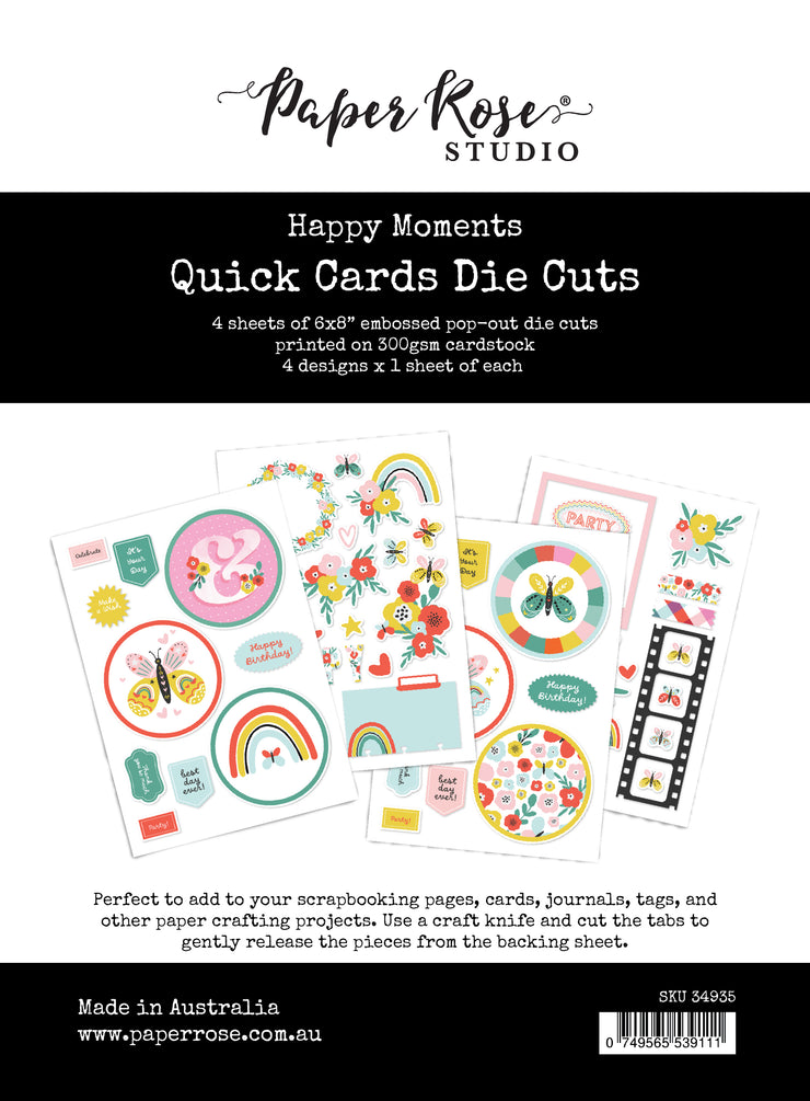 Happy Moments 6x8" Quick Cards Die Cuts 34935