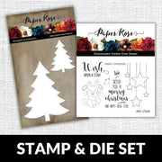 Make a Wish 4x6" CLEAR STAMP & DIE SET 17292 16590 DISCONTINUED - Paper Rose Studio