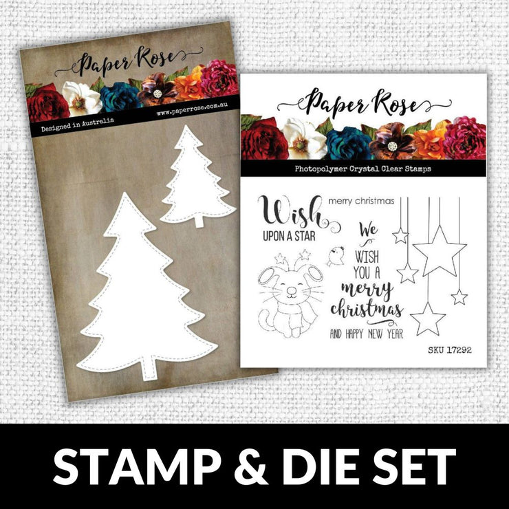 Make a Wish 4x6" CLEAR STAMP & DIE SET 17292 16590 DISCONTINUED