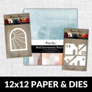 Mediterranean Basics 12x12 Paper Collection & Metal Die Bundle 29416 29014 28996