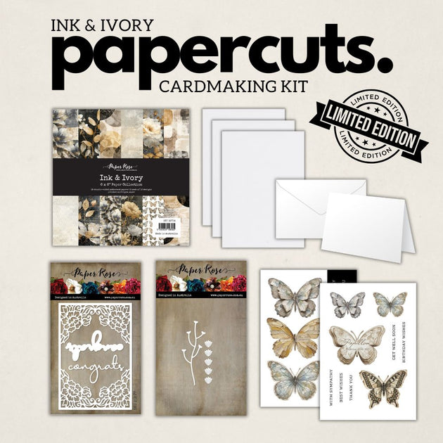 Ink & Ivory Papercuts LIMITED EDITION Cardmaking Kit with METAL DIES 3 ...