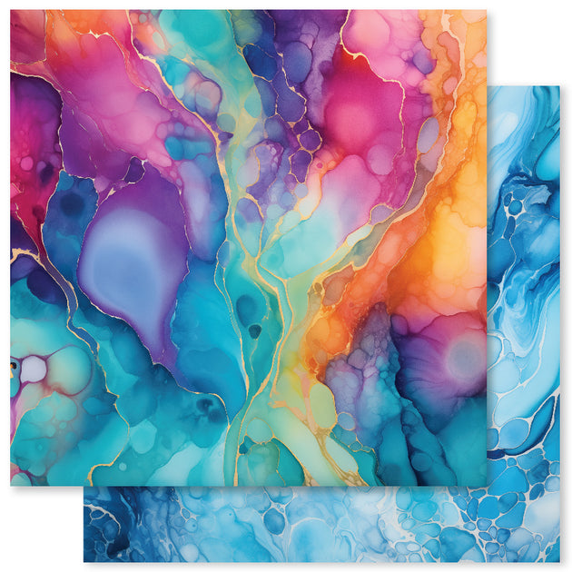 Background Paper Inky Inky Colour F 12x12 Paper (12pc Bulk Pack) 31893 – Paper Rose Studio