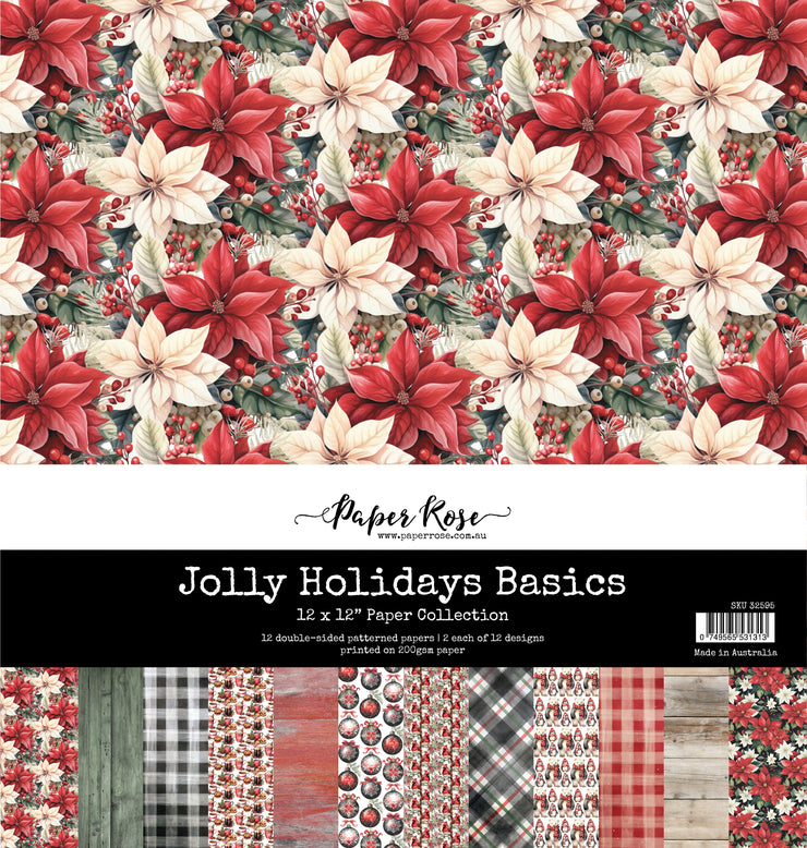 Jolly Holidays Basics 12x12 Paper Collection 32595 - Paper Rose Studio