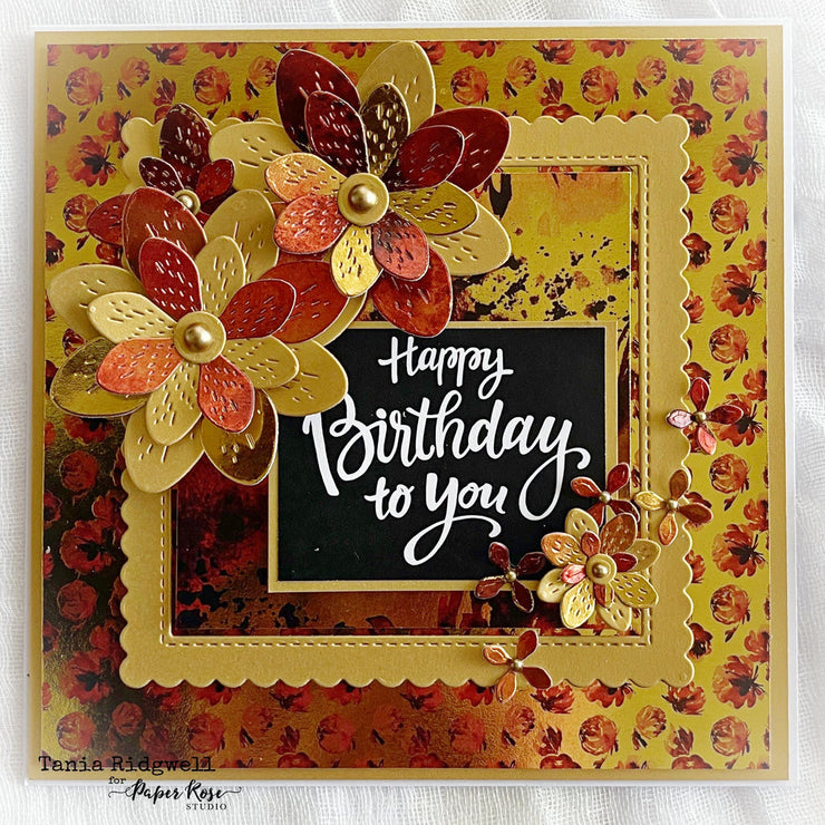 Crimson Rose - Gold 6x6 Paper Collection 26623 - Paper Rose Studio