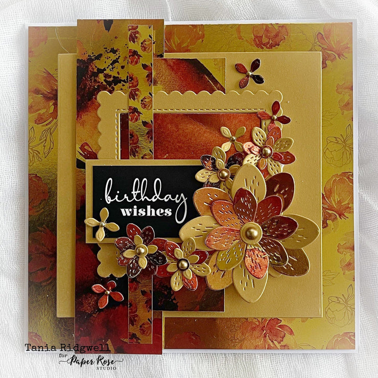 Crimson Rose - Gold 6x6 Paper Collection 26623 - Paper Rose Studio