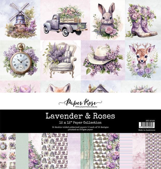 Lavender & Roses 12x12 Paper Collection 32163 - Paper Rose Studio