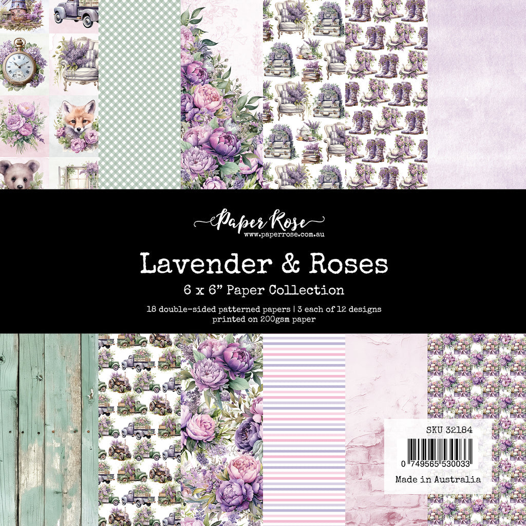 Paper Rose Lavender and Roses 6x6 paper pack Paper Rose Lavender and Roses 6x6 paper pack