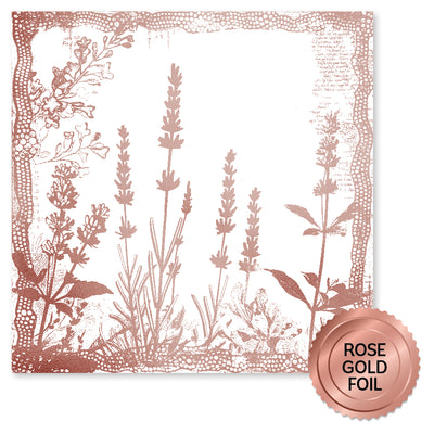Lavender & Roses Rose Gold Foil A 12x12 Paper (6pc Bulk Pack) 32199 - Paper Rose Studio