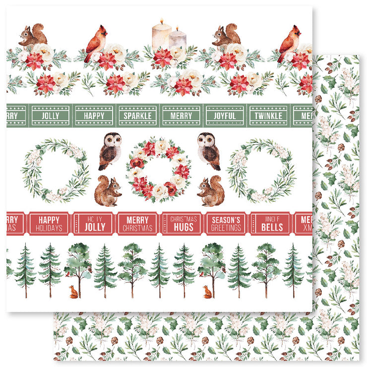 Merry Little Christmas C 12x12 Paper (12pc Bulk Pack) 30468 - Paper Rose Studio