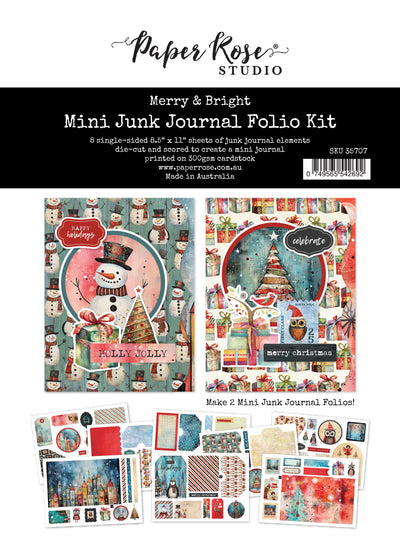 Merry and Bright 8.5" x 11" Mini Junk Journal Folio Kit 35707