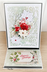 White Christmas Layering Poinsettia Set 2 Metal Cutting Die 32577