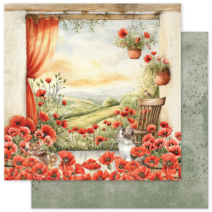 Poppy Garden F 12x12 Paper (12pc Bulk Pack) 34638 - Paper Rose Studio