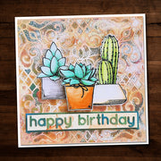 Cactus Greetings 4x6" Clear Stamp Set 17886 - Paper Rose Studio