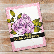 Ella's Garden Scribble Roses 4x6" Clear Stamp Set 17969 - Paper Rose Studio