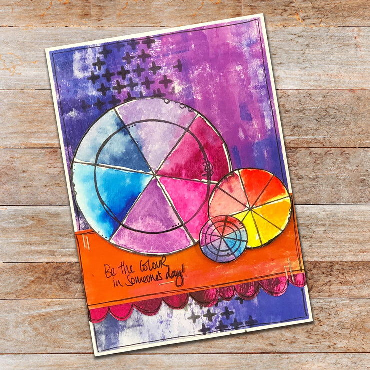 Arty Love Colour Wheel Love 4x6" Clear Stamp Set 18021 - Paper Rose Studio