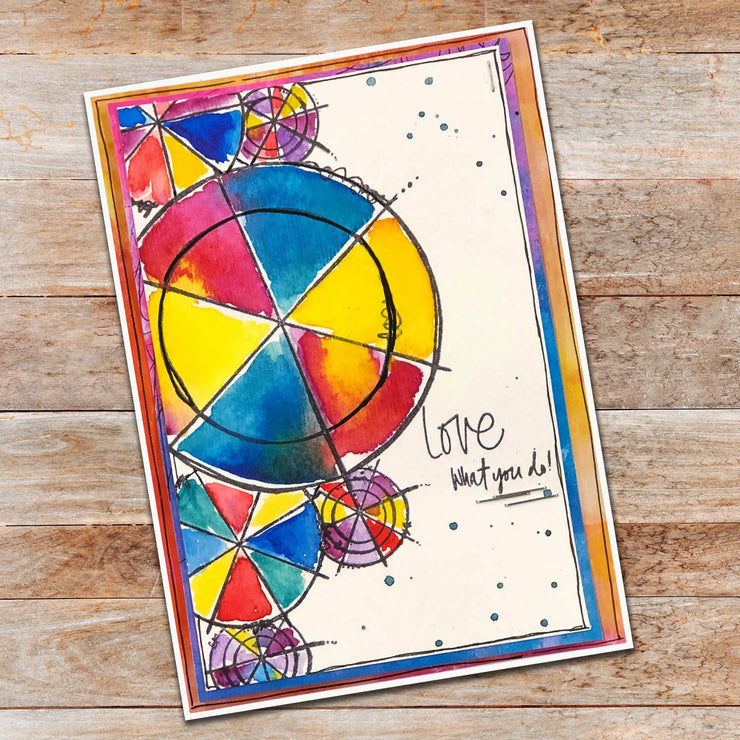 Arty Love Colour Wheel Love 4x6" Clear Stamp Set 18021 - Paper Rose Studio