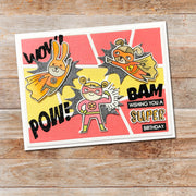 Super Hero Fun 4x6" Clear Stamp Set 18054 - Paper Rose Studio