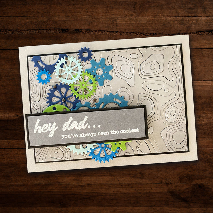 Topographic Background Metal Cutting Die 19148 DISCONTINUED - Paper Rose Studio