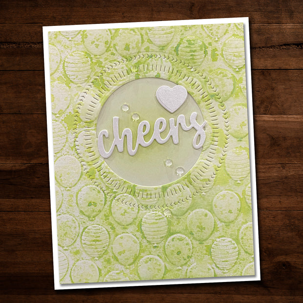 Cheers Circle with Stitched Detail Metal Cutting Die 21318 - Paper Rose Studio