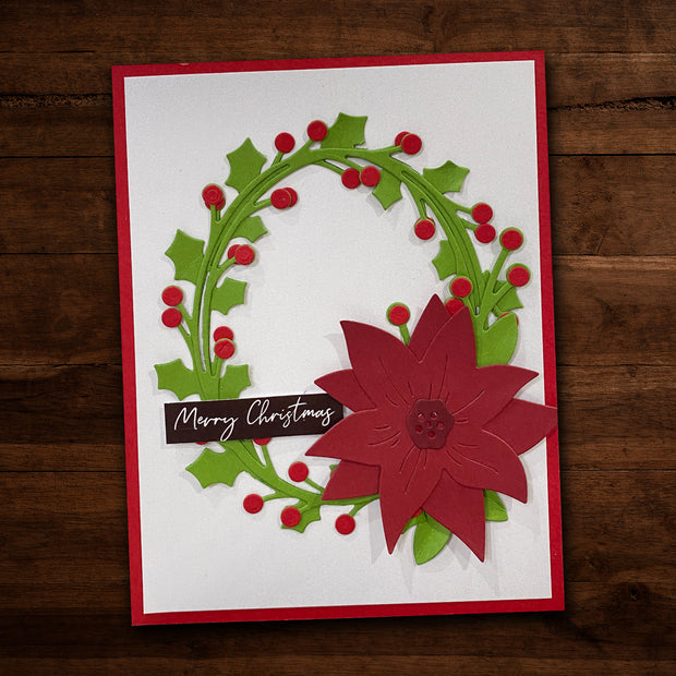Holly Wreath Metal Cutting Die 22462 - Paper Rose Studio