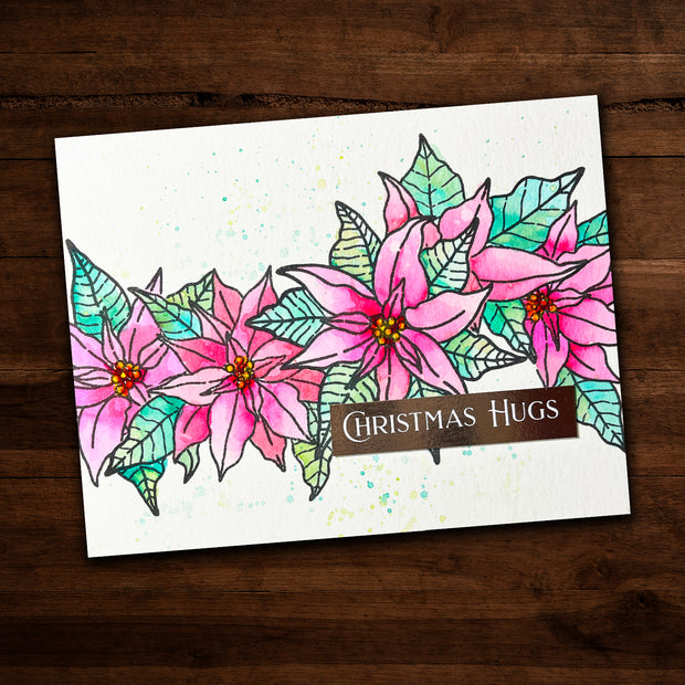 Poinsettia Small Clear Stamp 27292 - Paper Rose Studio
