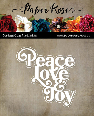 Peace Love & Joy Layered Metal Cutting Die 30201 - Paper Rose Studio