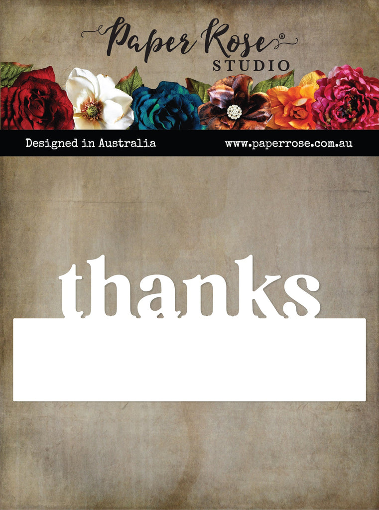 Paper Rose Thanks Border die Paper Rose Thanks Border die