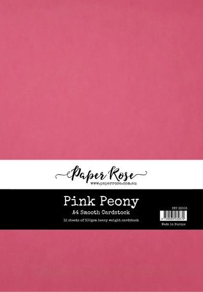 Pink Peony Smooth Cardstock A4 12 sheets 33003