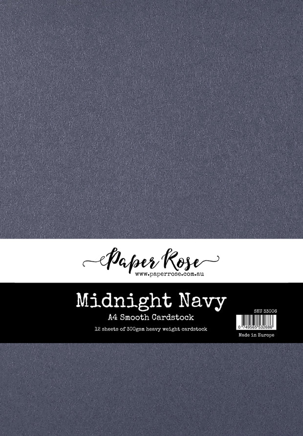 Midnight Navy Smooth Cardstock A4 12 sheets 33006