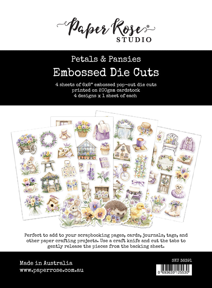 Petals & Pansies 6x8" Embossed Die Cuts 36391 – Paper Rose Studio