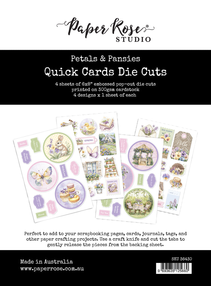 Petals & Pansies 6x8" Quick Card Embossed Die Cuts 36430 – Paper Rose ...