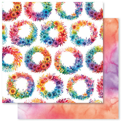 Rainbow Twirl 2.0 C 12x12 Paper (12pc Bulk Pack) 31055 - Paper Rose Studio