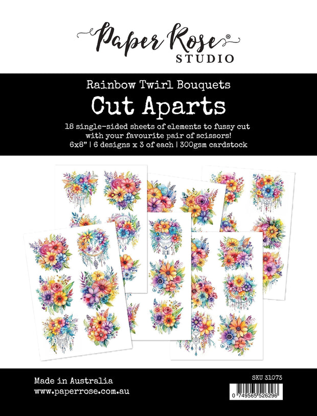 Rainbow Twirl Bouquets Cut Aparts Paper Pack 31073 - Paper Rose Studio