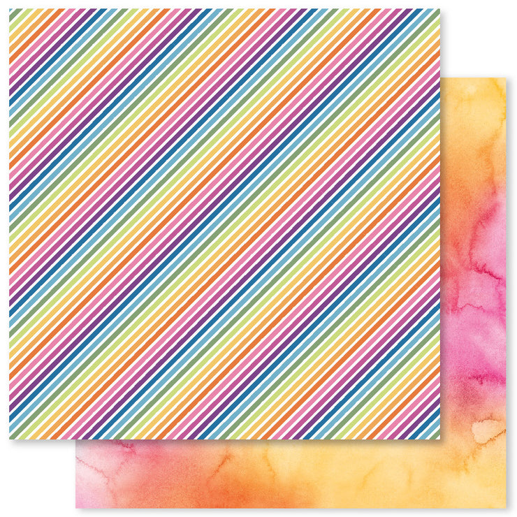 Rainbow Twirl D 12x12 Paper (12pc Bulk Pack) 30441 - Paper Rose Studio