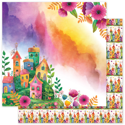 Rainbow Village Basics F 12x12 Paper (12pc Bulk Pack) 35340