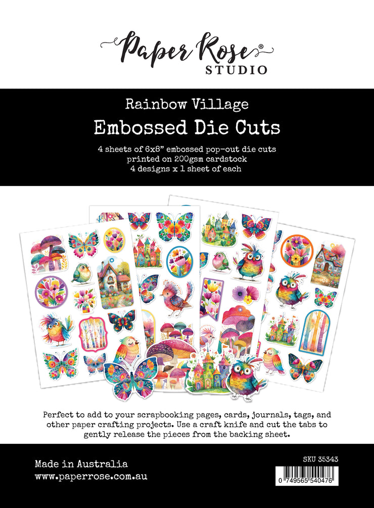 Rainbow Village Embossed Die Cuts  35343