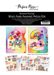 Rainbow Village 8.5" x 11" Mini Junk Journal Folio Kit 35361 - Paper Rose Studio