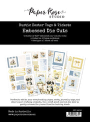 Rustic Easter Tags & Tickets Embossed Die Cuts 34218 - Paper Rose Studio