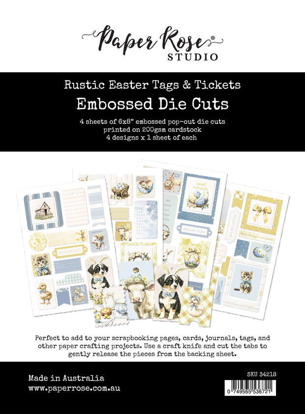 Rustic Easter Tags & Tickets Embossed Die Cuts 34218 - Paper Rose Studio