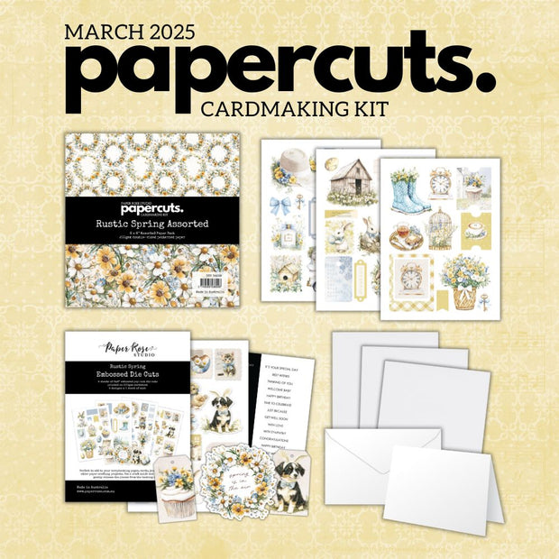 Papercuts Cardmaking Kit - March 2025 Rustic Spring 34299