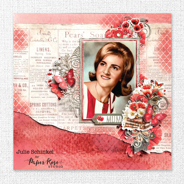 Poppy Garden Embossed Die Cuts 34665