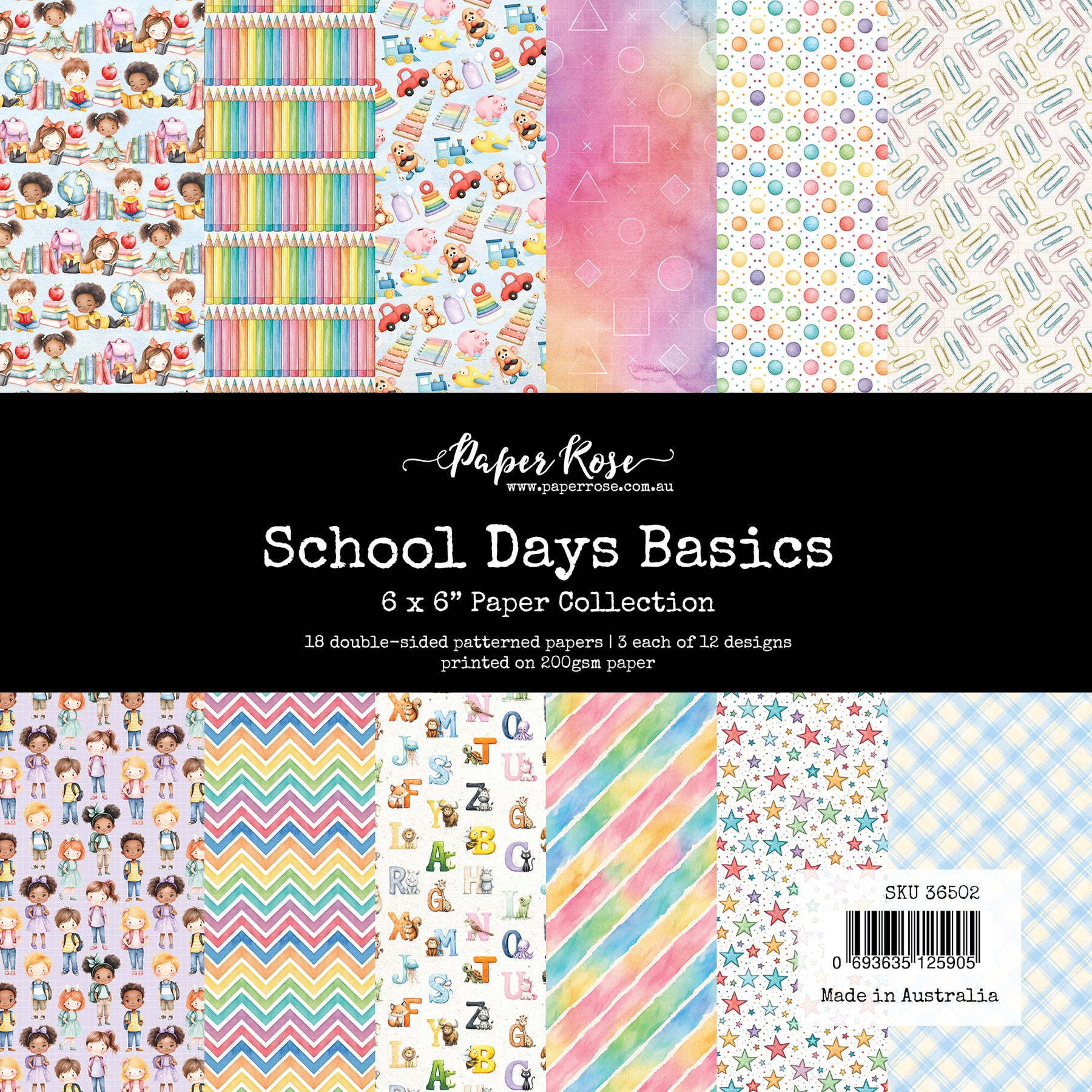 Paper Rose School Days 6x6 papers Paper Rose School Days 6x6 papers