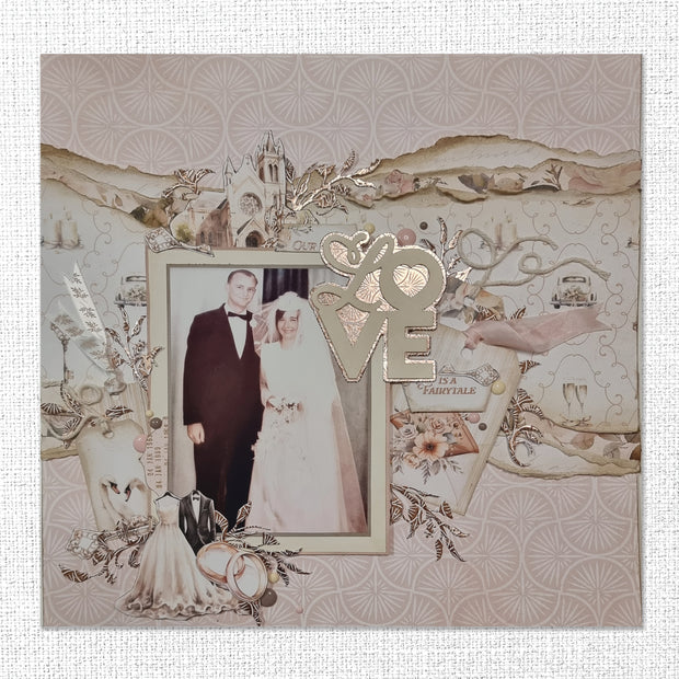 Wedding Joy Rose Gold Foil 6x6 Paper Collection 34581