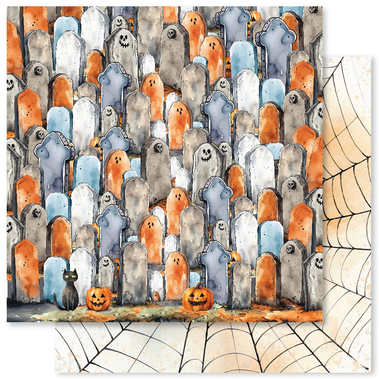 Spooky Halloween F 12x12 Paper (12pc Bulk Pack) 32751 - Paper Rose Studio