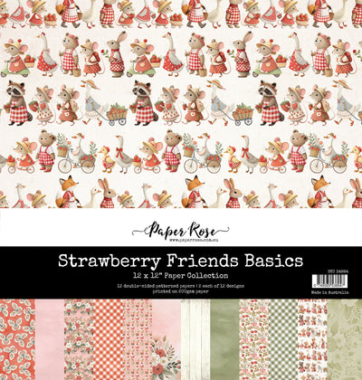 Strawberry Friends Basics 12x12 Paper Collection 34884