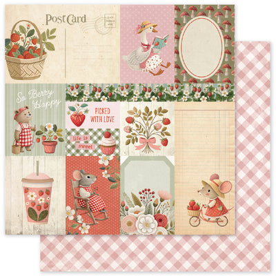 Strawberry Friends D 12x12 Paper (12pc Bulk Pack) 34872