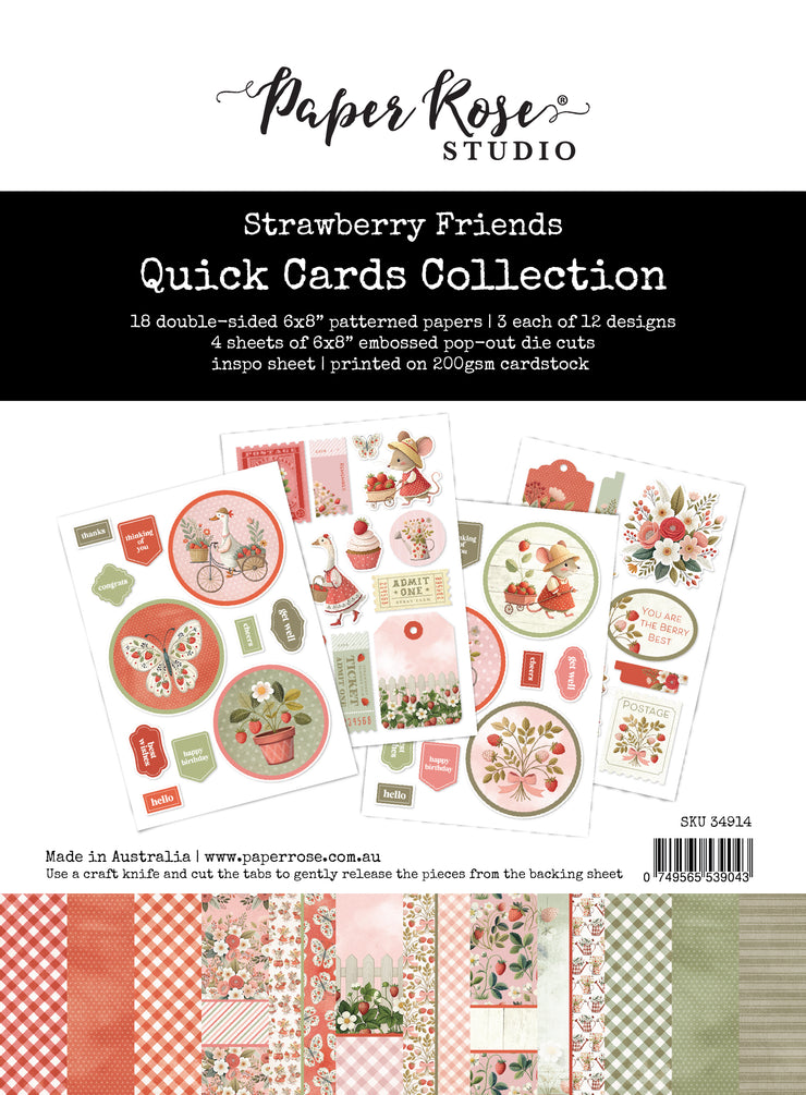 Strawberry Friends 6x8" Quick Cards Collection 34914