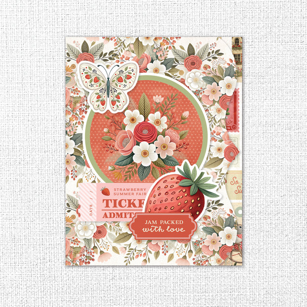 Strawberry Friends 8.5" x 11" Mini Junk Journal Folio Kit 35112