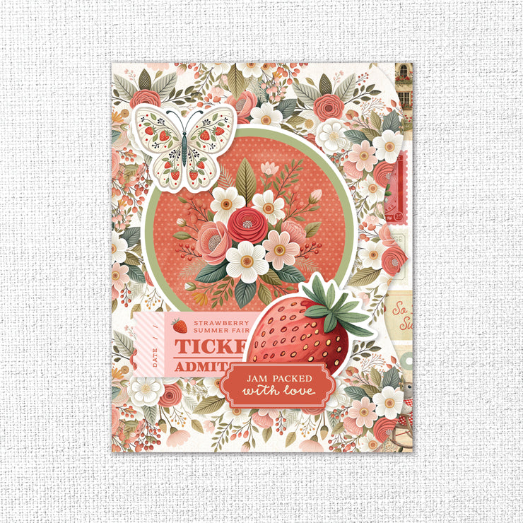 Strawberry Friends 8.5" x 11" Mini Junk Journal Folio Kit 35112
